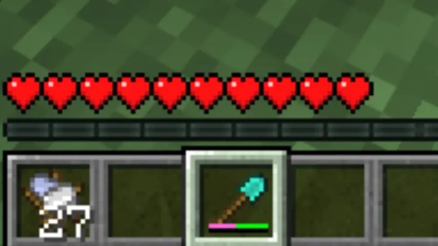 Over-repaired Bonded shovel with temporary durability
