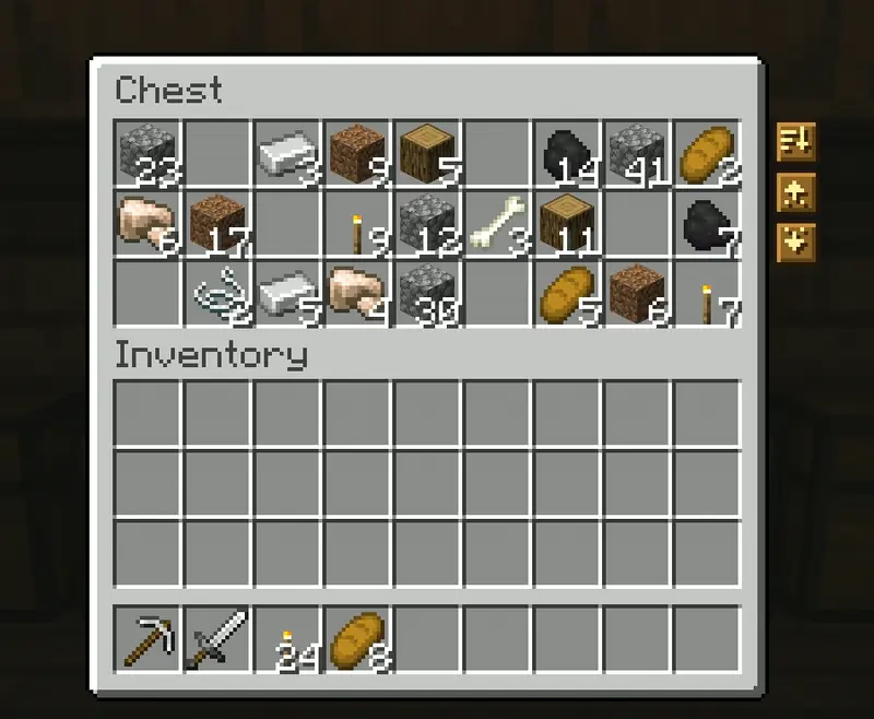 Items sliding between slots during sorting