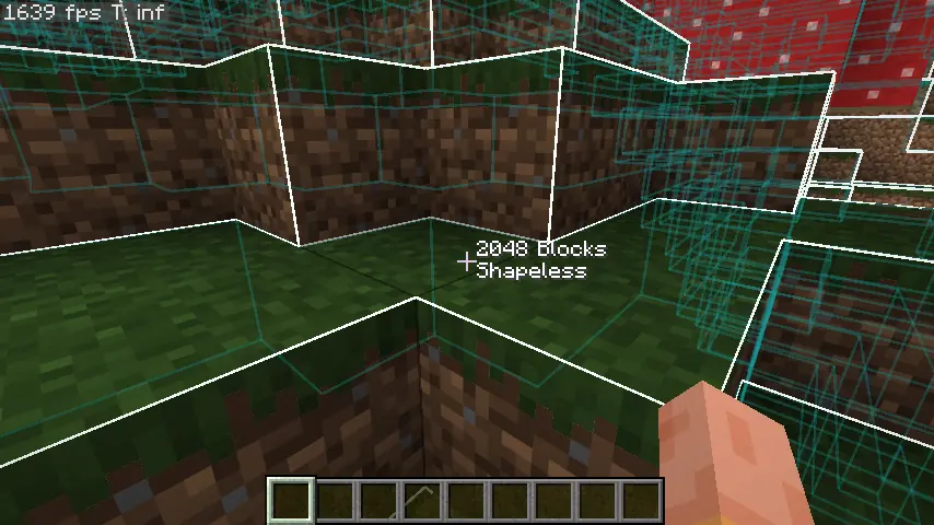 Liteminer with 2048 blocks selected while running at 1600 FPS